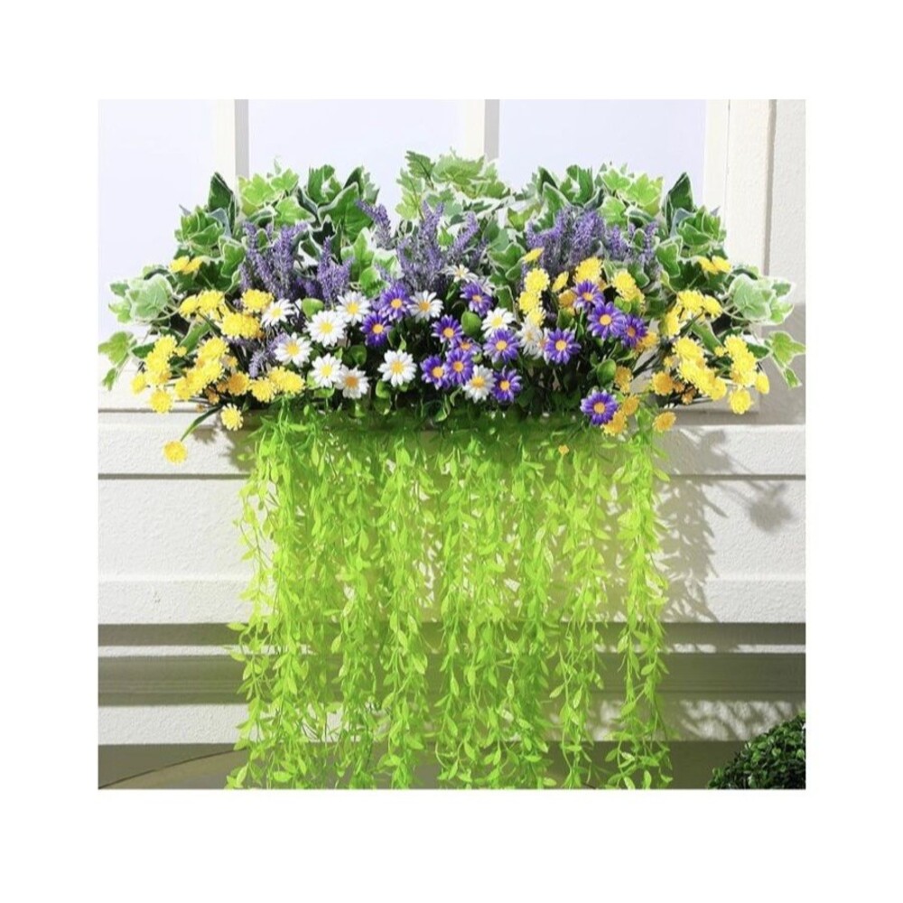 24 Pcs Artificial Flower & Plants for Outdoor UV Resistant Plastics Flowers NEW! - Picture 4 of 5